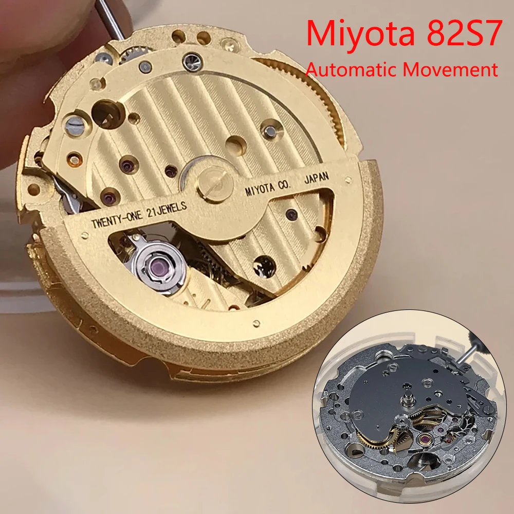 

Miyota 82S7 Skeleton Automatic Mechanical Watch Movement Original 21 Jewels High Accuracy Watchmaker Replacement Parts Movt