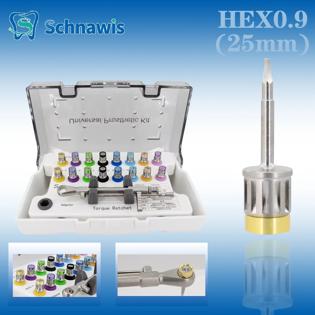 

Dental Universal Implant Torque Screwdrivers Wrench Dental Implant Restoration Tool Kit 10-70NCM