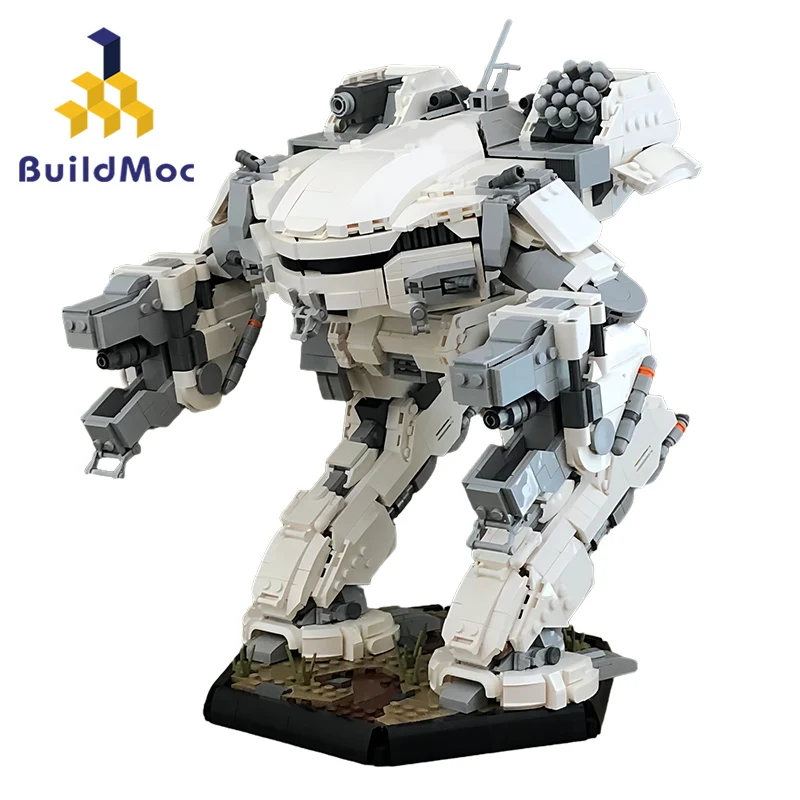 Classic Battled King Crab Mech Game Tech Building blocks Set Warrior High-Tech Robot Model Assembly Brick DIY Toys Children Gift