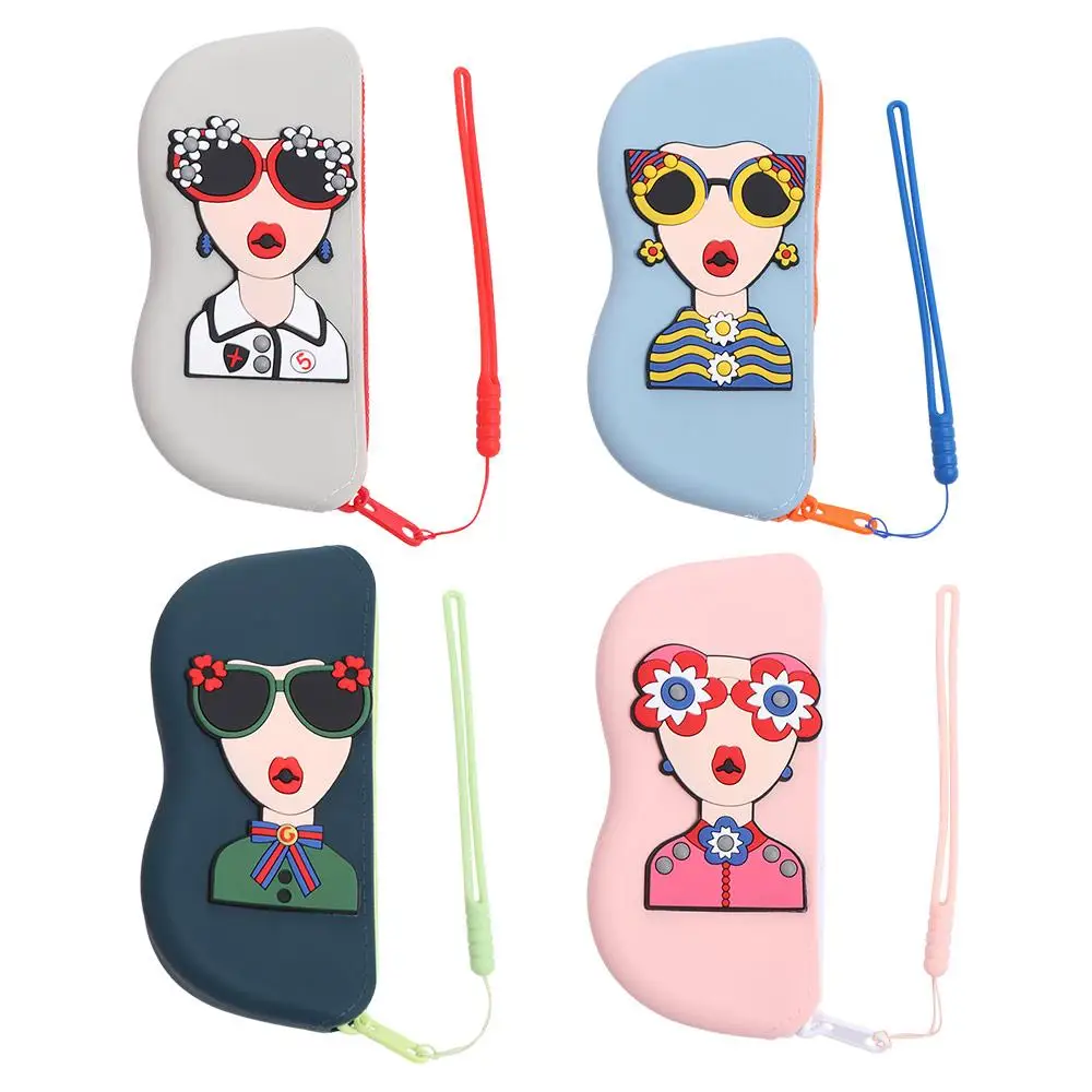 

Multifunctional Silicone Glasses Bag Waterproof Dustproof Sunglasses Storage Clip Coin Purse Cartoon Silicone Eyeglasses Case