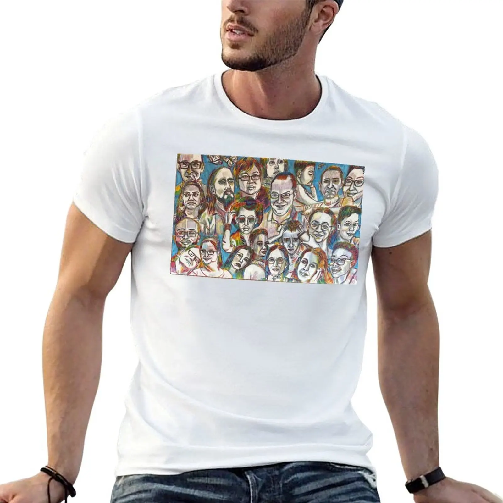 

Portraits for Neurodiversity T-Shirt t shirts for man cotton funny essential t shirt T-Shirt