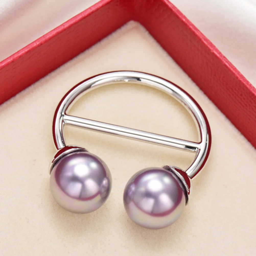 

2Pcs Scarf Buckles Unique Pearl Design Multifunctional Clothes Corner Fixing Dressing Accessories for Women Girls Stylish Scarf