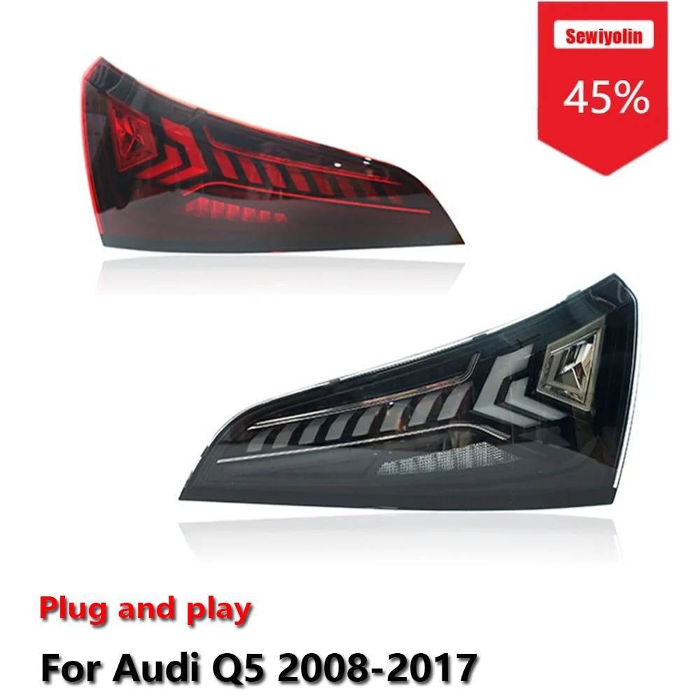 

Sewiyolin автомобильные светодиодные задние фонари аксессуары для Audi Q5 2008-2017 новое обновление DRL тормозной указатель поворота Plug and Play