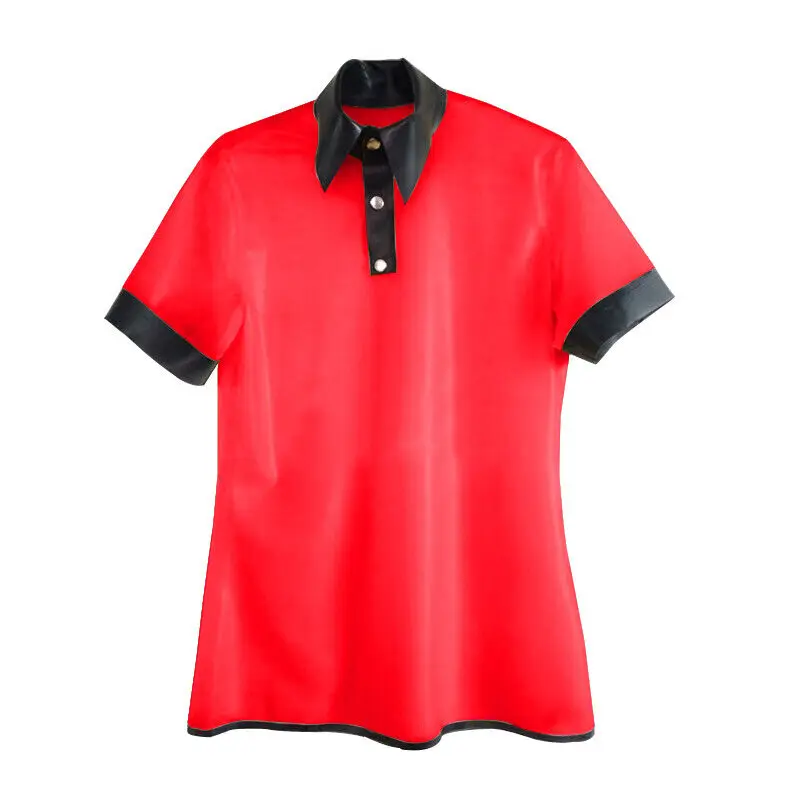 

Костюм из латекса, красный, в стиле униформы, для косплея на Хэллоуин