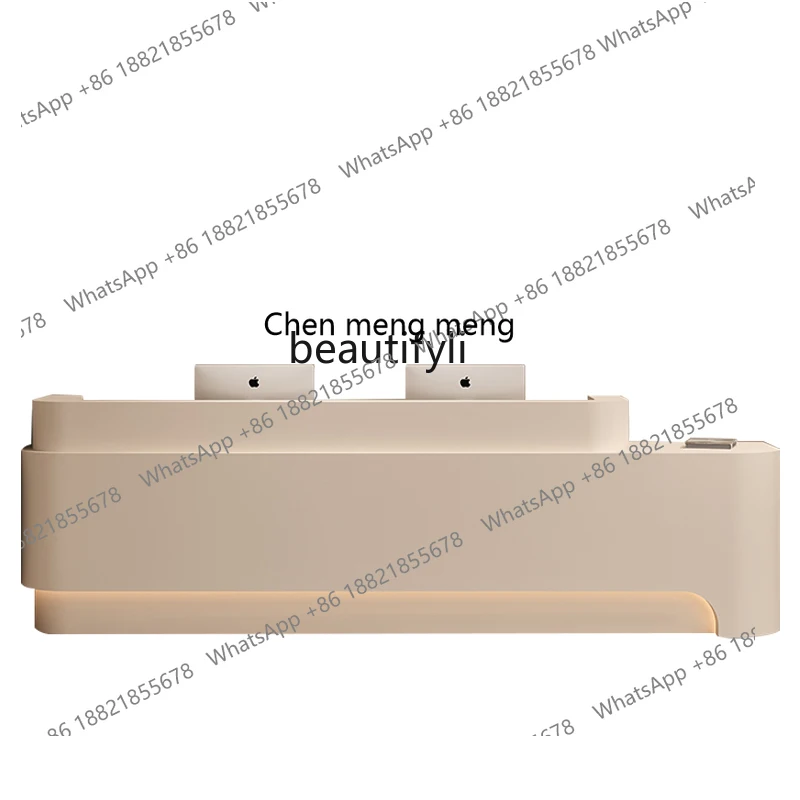X  Beauty salon front desk checkout page Cream wind bar counter Skin management Dance training class, reception desk
