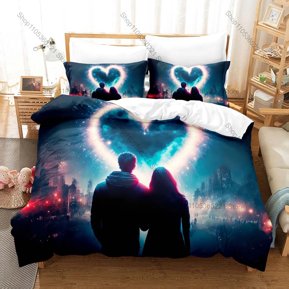 Love In The Air BL Merch 3PCS Bedding Duvet Cover Hidden Zipper Pillowcases BL Drama Fan Quilt Set
