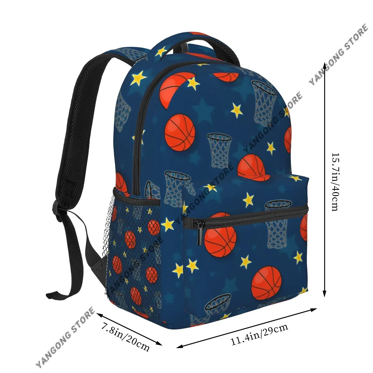 Backpack Casual Travel Bag Basketball Theme School Bag Fashion Shoulder Bag For Teenage Girl Bagpack