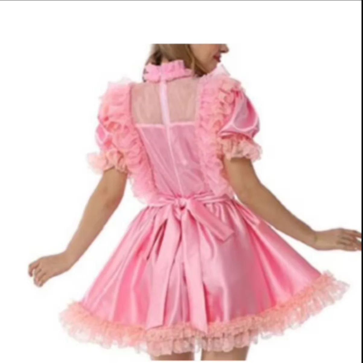 As festas de Halloween para adultos mais vendidas e diariamente unissex bebê rosa cetim roupas para meninas adulto meninas crossdressing