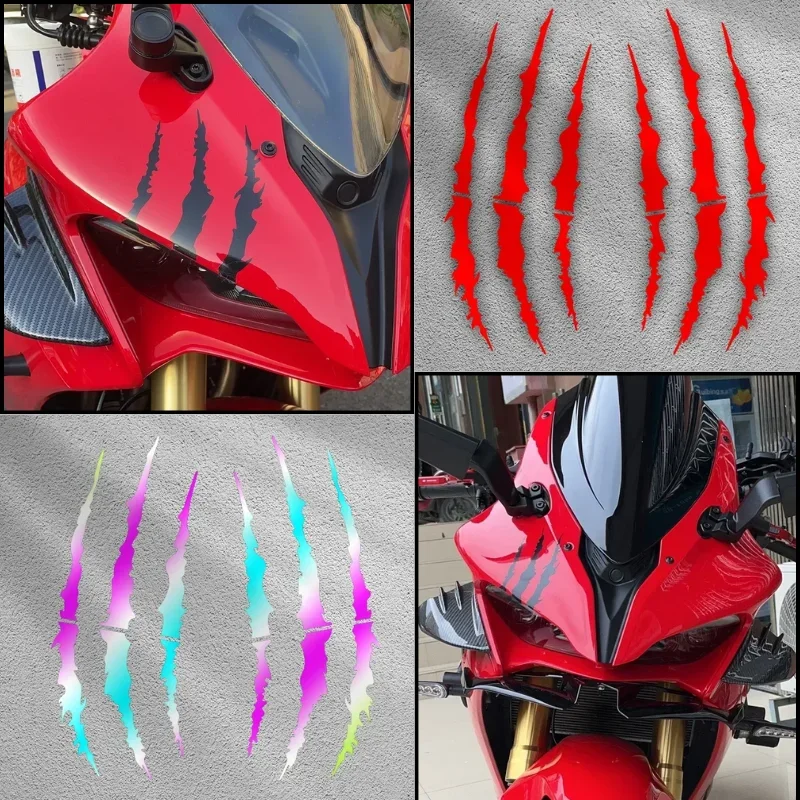 

Monster Claw Scratch мотоциклетные наклейки для обтекателя фар топливный бак водостойкий мото шлем скутер виниловые наклейки универсальные