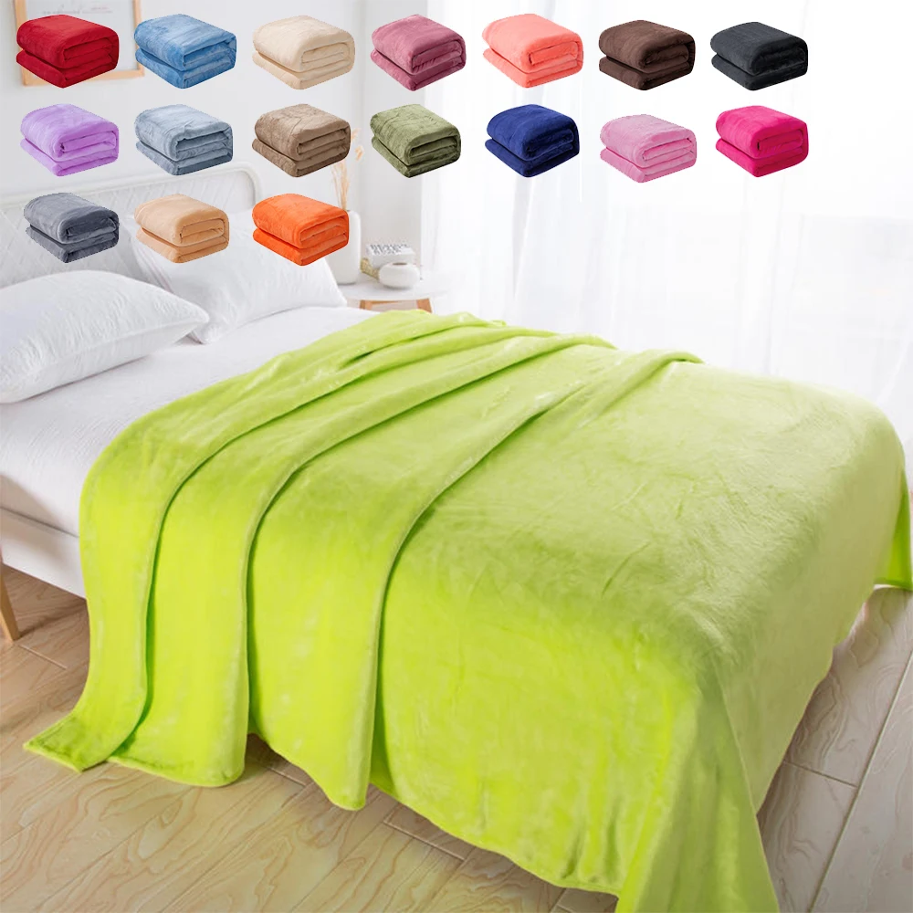 Flannel Blanket - High-weight Multi-functional Soft Blanket with Skin-friendly Texture and Multiple Color Options Available