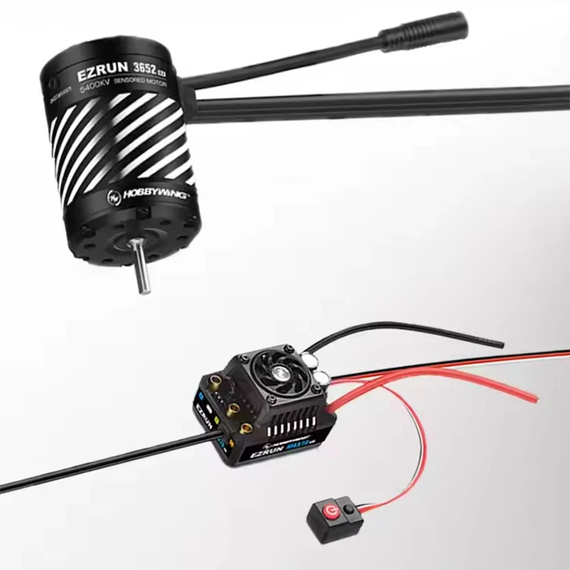 Hobbywing EZRUN 3652SD G3 3300/4100/5400KV Sensored Brushless Motors with MAX10 G2 80A ESC Combo for 1/10 1/8 RCCarBuggy Mort view 6