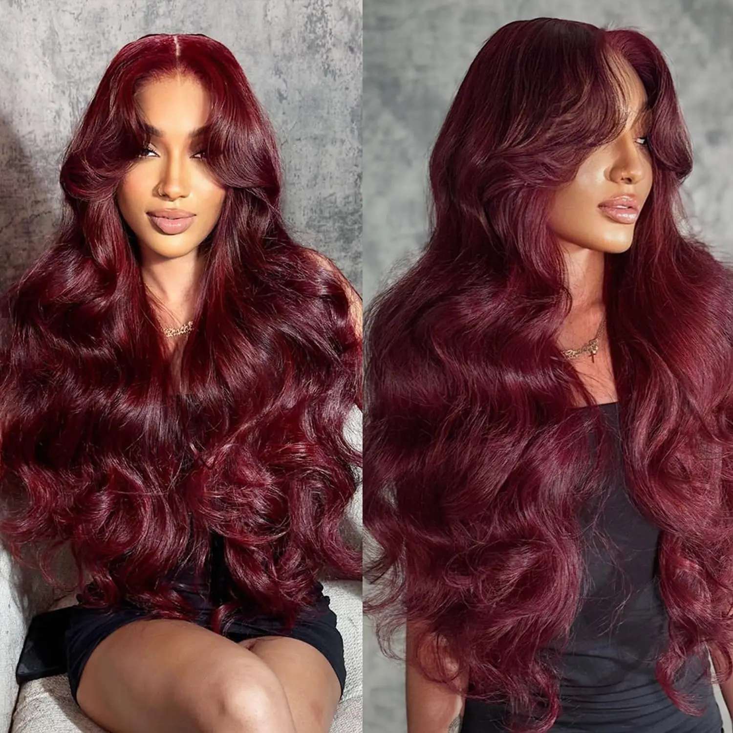 

Парик из натуральных волос 230 Density Burgundy 13x6 HD Lace Frontal, 99j Body Wave, 13x4 Lace Front Wig, бразильские парики из натуральных волос, 32 дюйма