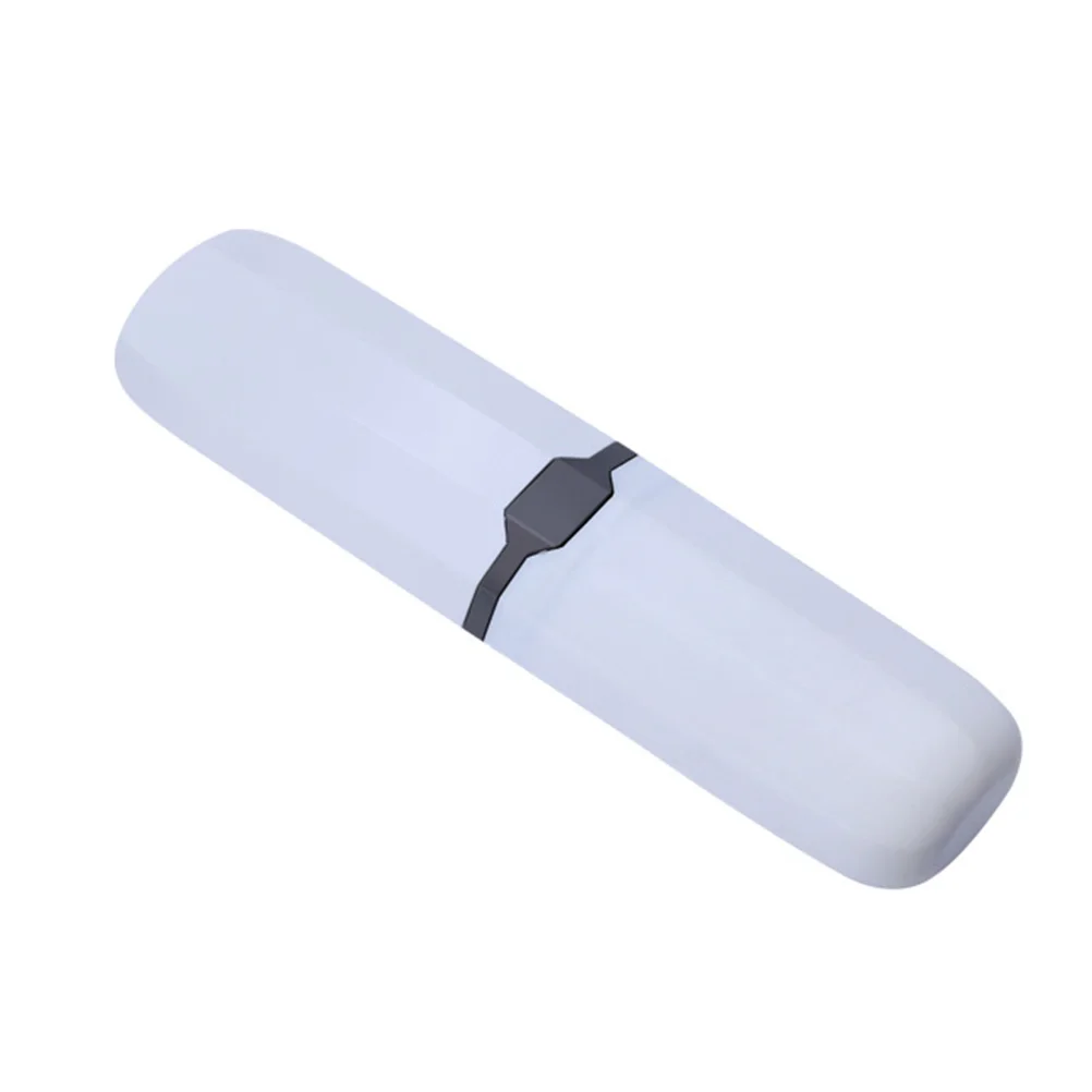 Estuche de plástico para cepillos de dientes, caja portátil para cepillos de viaje, soporte para almacenamiento de pasta de dientes (blanco,