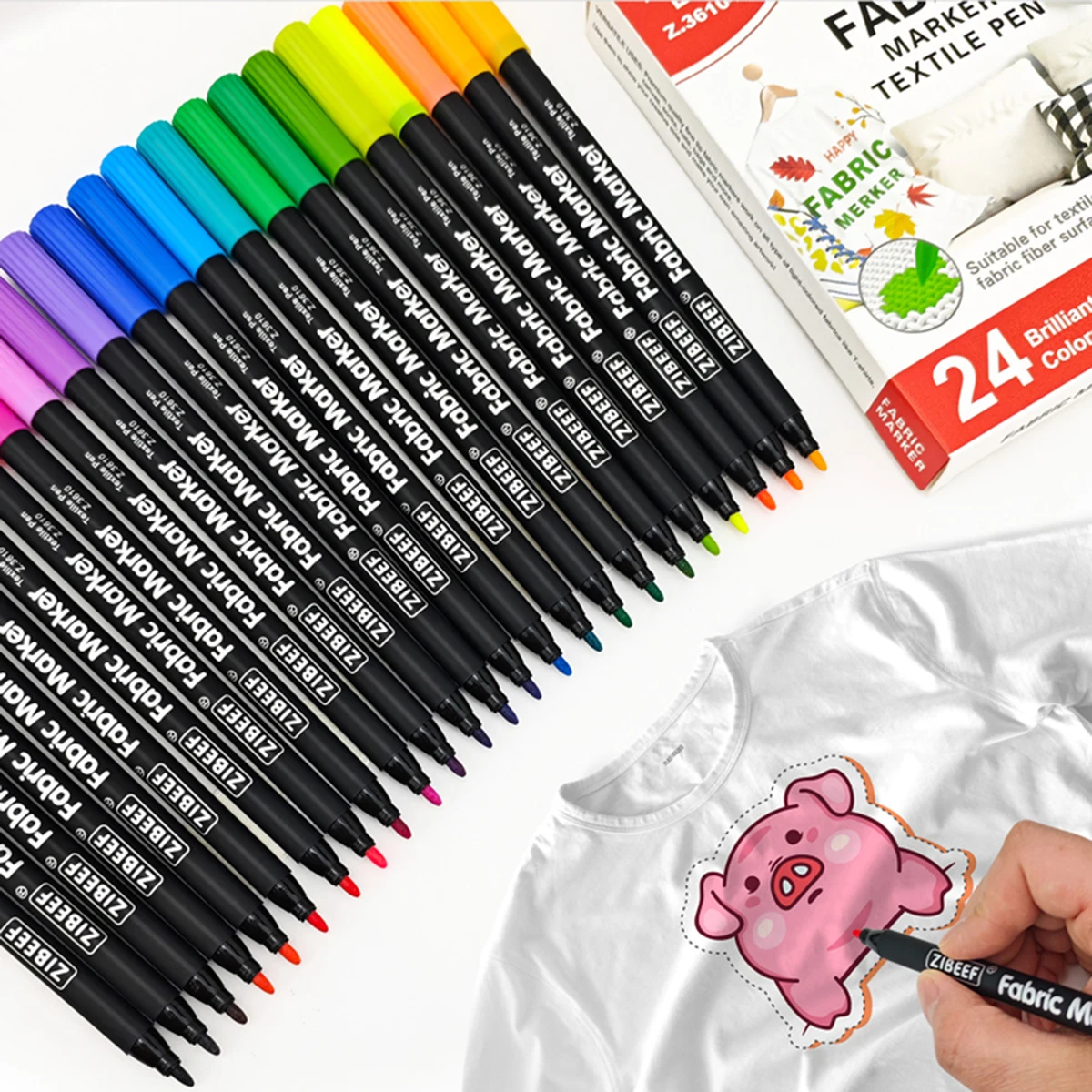 

12/24 Colors Acrylic Paint Pens Markers,1-2MM Premium Acrylic Paint Markers Pens for Art Supplies Fabric Paint, Markers for Art