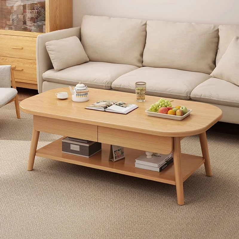 طاولة قهوة خشبية فاخرة لغرفة النوم الحديثة، تصميم للتخزين، طاولة جانبية عالية للكتابة، أثاث جناح صالة Kaffee Tische