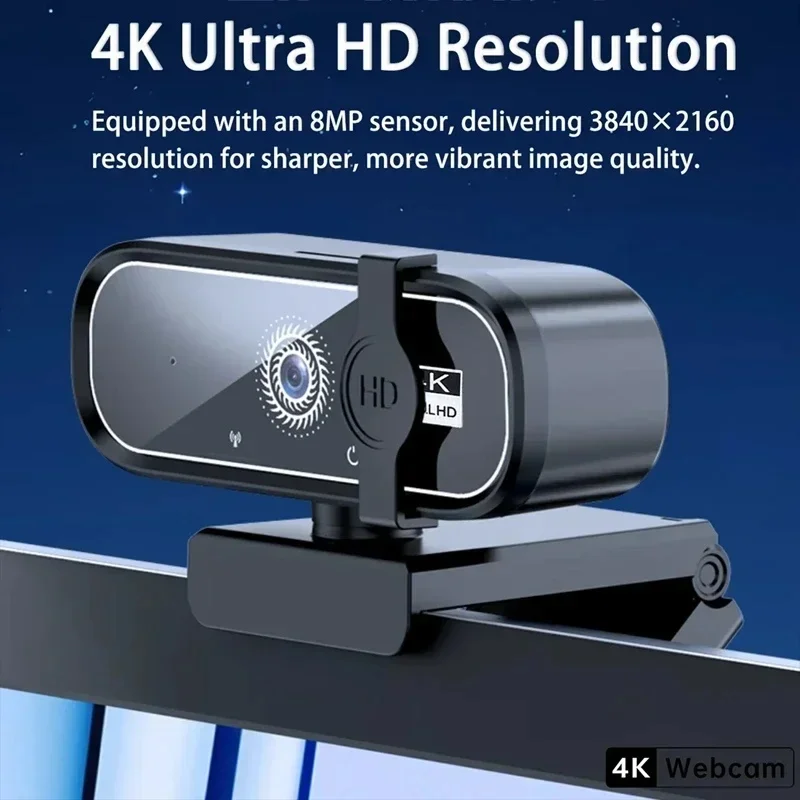 8K/4K//2K Webcam USB Camera Laptop Mini Camera 1080P with Microphone Sailvde Conferentie Pc Webcam With Gift Tripod Autofocus