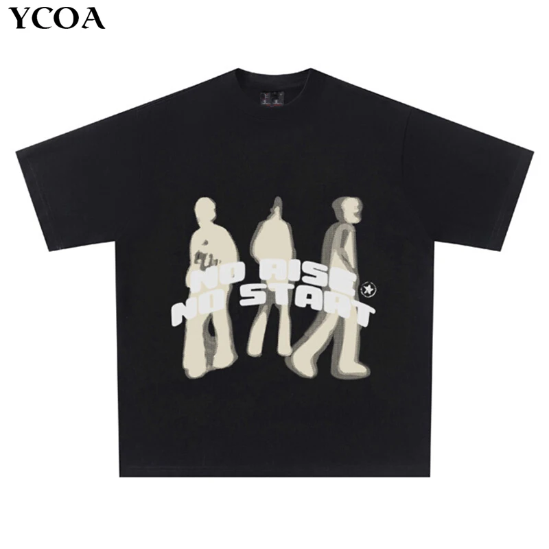 Camiseta de gran tamaño para hombre, camiseta de Hip Hop de secado rápido, ropa de calle Vintage de los años 90, Top de manga corta de moda Harajuku de Anime, ropa gótica