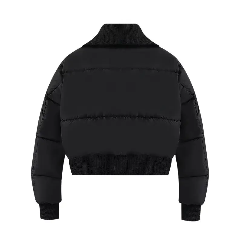 Winter Jackets Women's Thick Warm Coat Black Outwear Solid Long Sleeve Tops Streetwear With Zipper 2024 inszart Jacket Coat Top