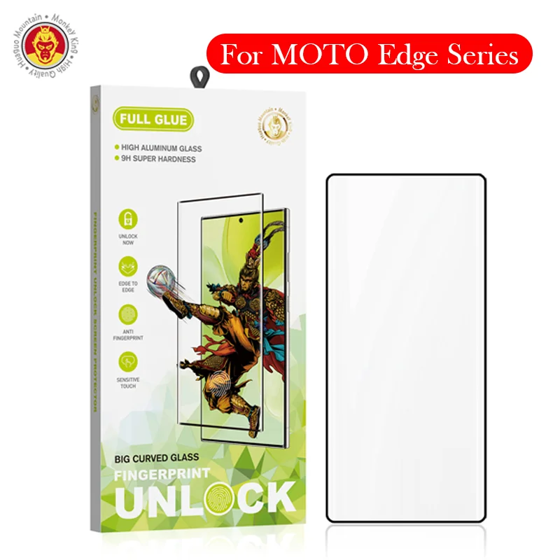 2PC Monkey King Full Glue Tempered Glass For MOTO EDGE 60 Pro FUSion Screen Protector for MOTO EDGE 50 Ultra Neo Cover Film