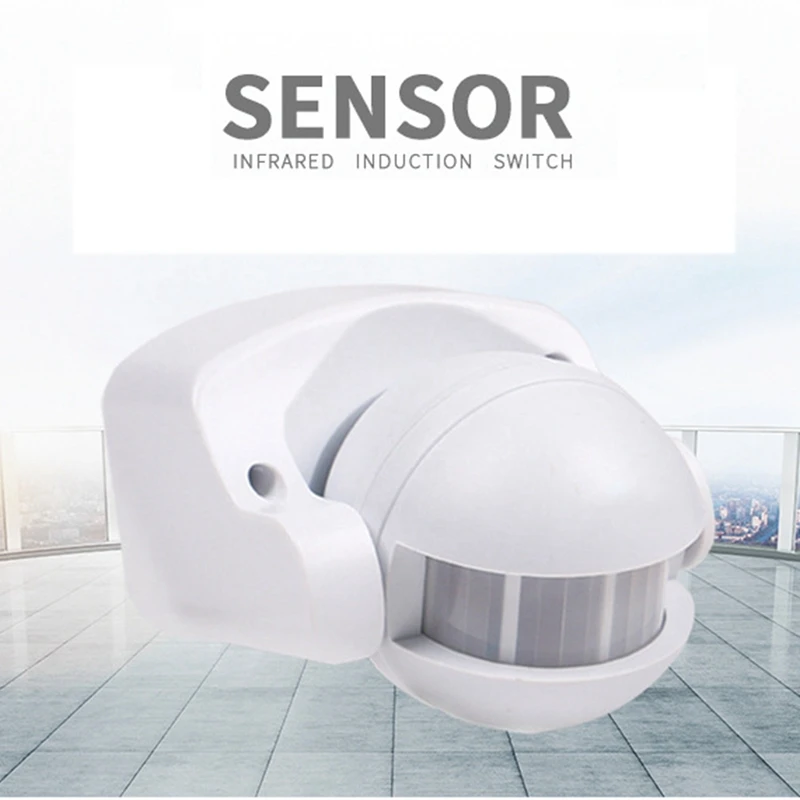 PIR Sensor De Movimento Infravermelho AC110V-220V Motion Detector Interruptor Ajustável Para Cenários Múltiplos Internos E Exteriores