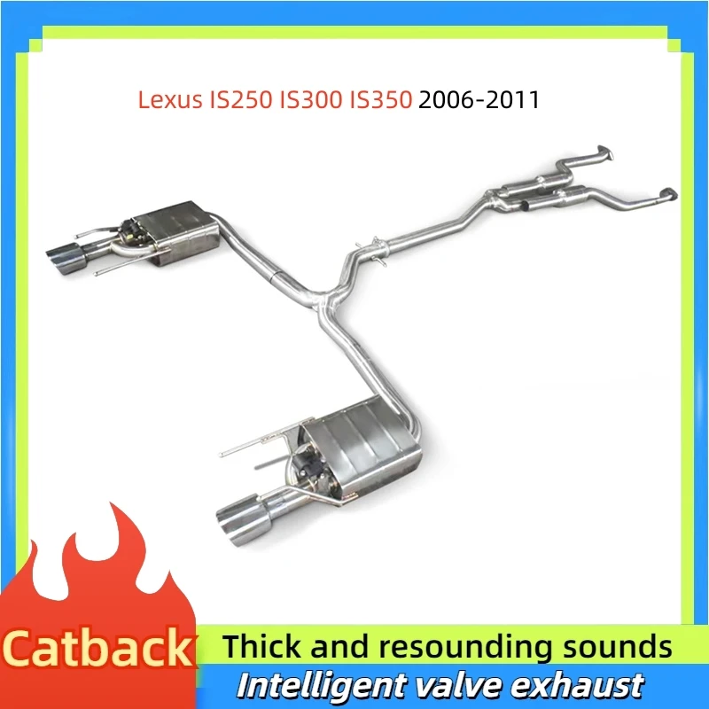 For Lexus IS250 IS300 IS350 2006-2011 High performance stainless steel cat back exhaust intelligent valve exhaust system