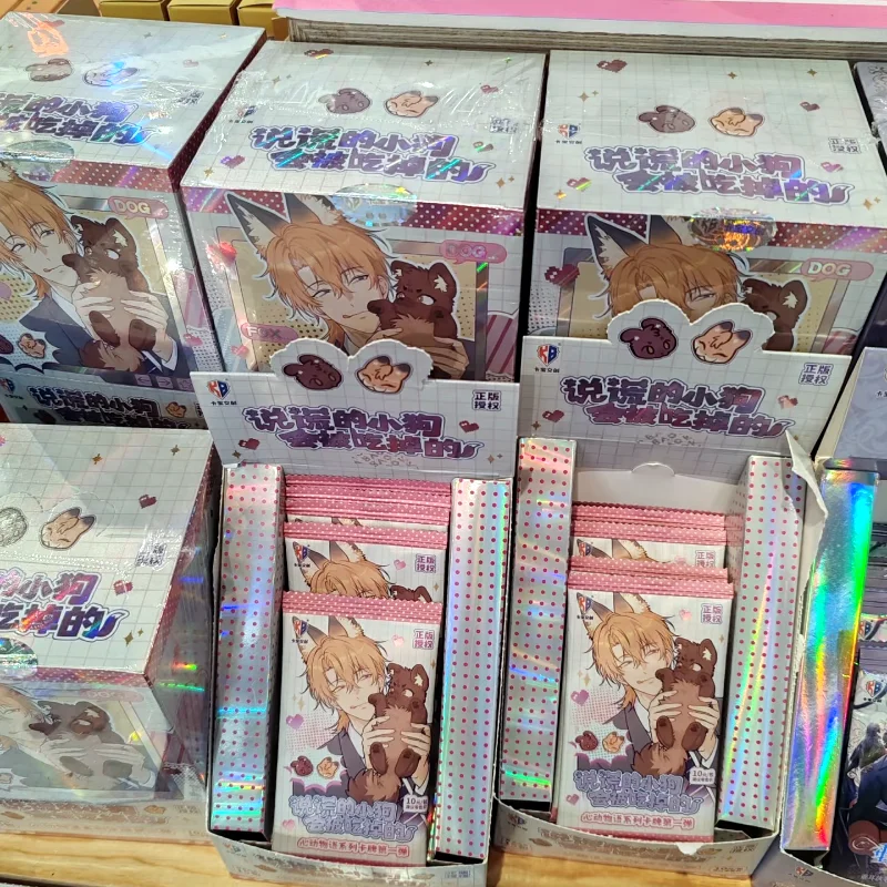En Stock officiel véritable le coeur manger par un chiot couché série de conte d'animaux série de cartes 1 carte de Collection de Festival d'anime