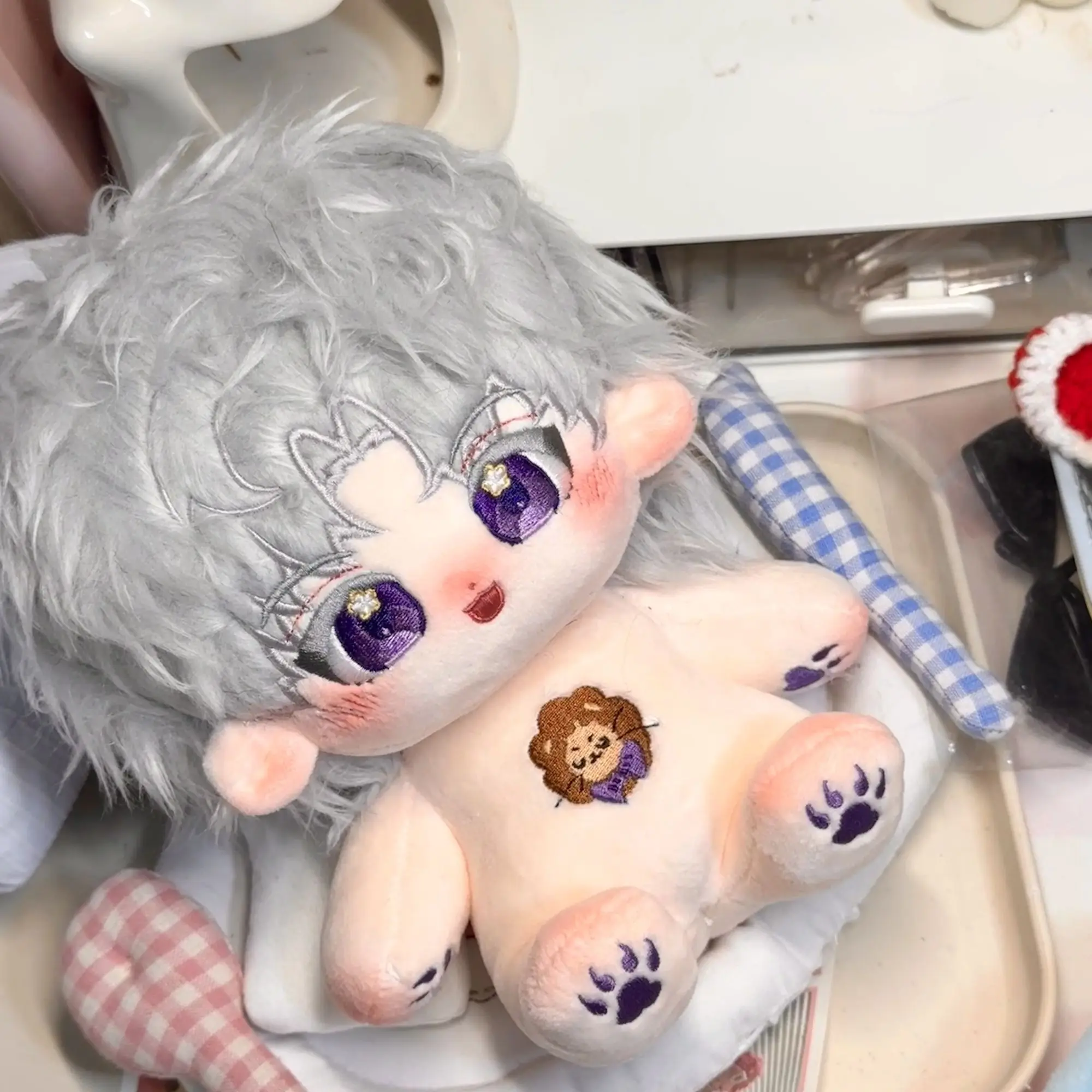 

Anime Game Light and Night Charlie Handsome Doll Body Cartoon Figures Plush Dolls Body Cosplay Dress Up Toys Fans Gift