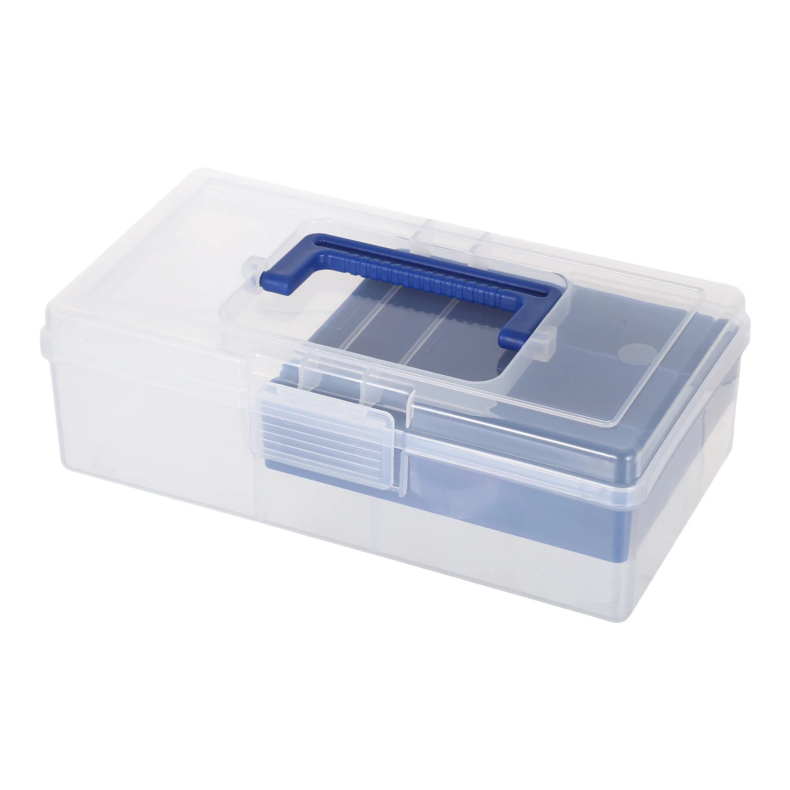 

Transparent Plastic Storage Box Divider Organizer for Sewing Supplies Art Craft Stationery Embroidery Hand Sewing