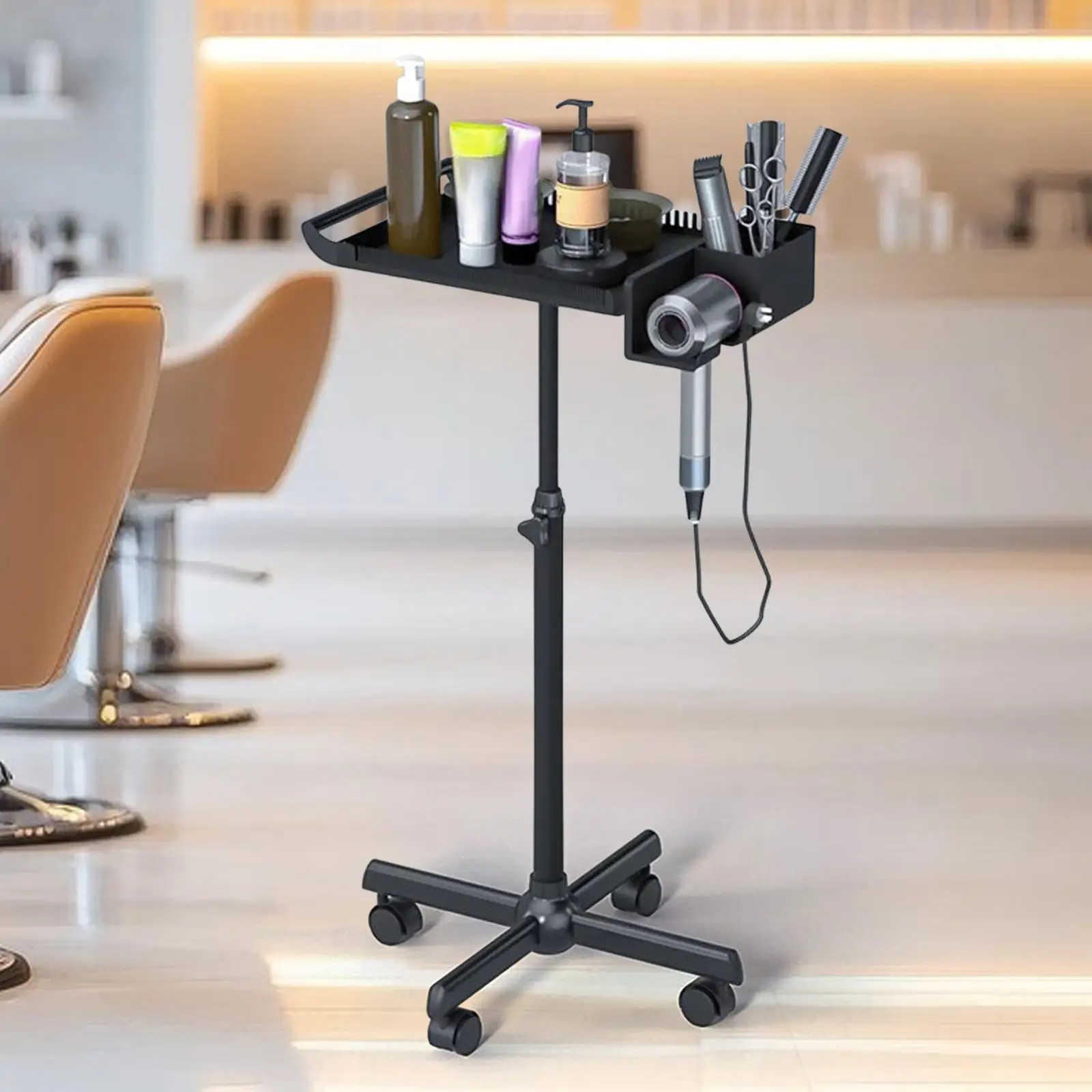 

Salon Rolling Tray Cart Professional Multipurpose Hair Separator Stand Mobile