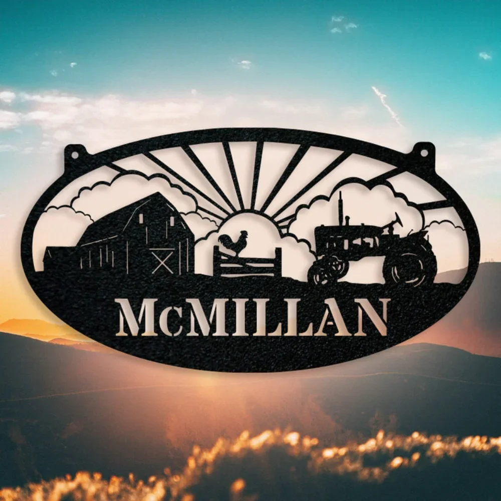 

Personalized Oval Chicken Sign Fence Decor Life Monogram Rustic Charm Outdoor Decoration Poultry Farm Style