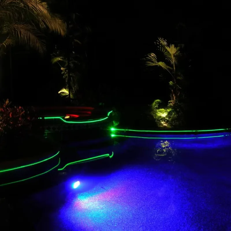 

Multi-Strand Side Glow Fiber Optic Cable Pool Spa Landscape Lighting Fiber Optic Pool Perimeter Lighting Kits
