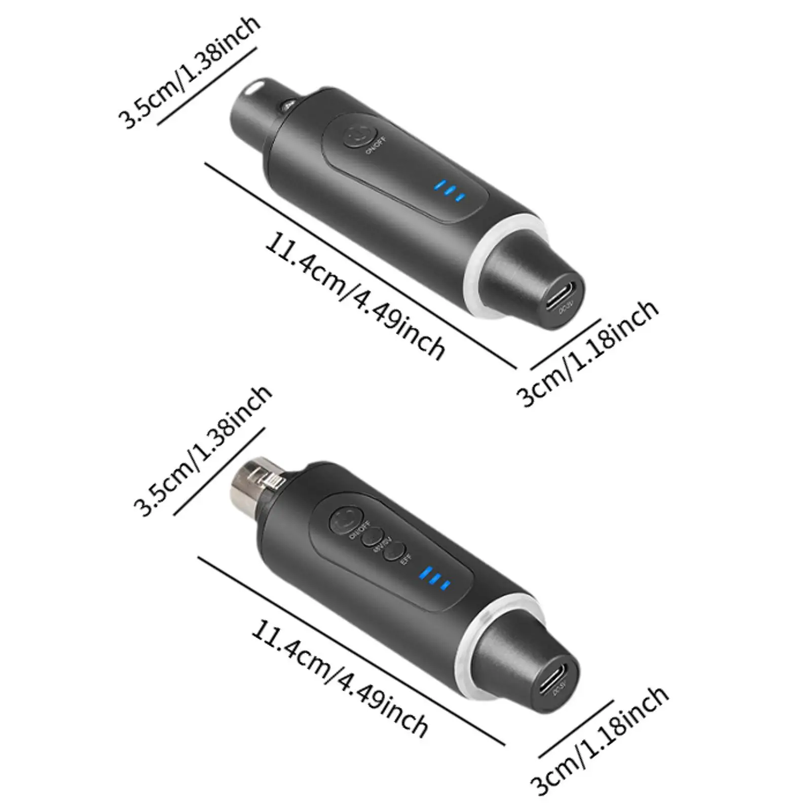 2x XLR Mic Wireless System Mic Accessories for Sound Console Indoor Outdoor