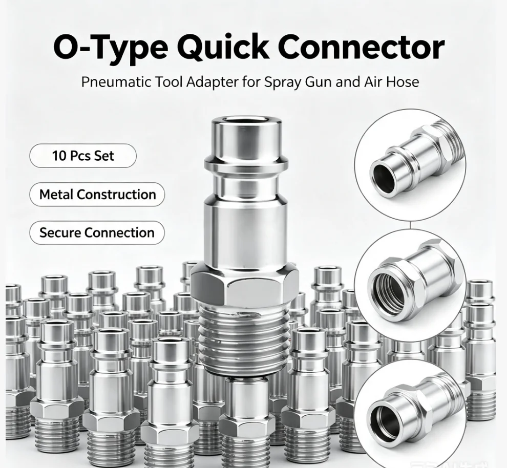5/10pcs European 1/4-Inch Quick-Connect Air Compressor Hoses For Paint Guns And Powder Spray Guns