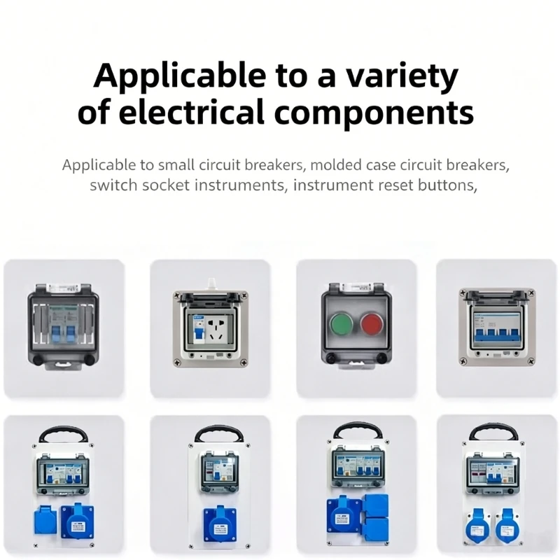 Electrical Cover for Breaker Box Openings, Clear Viewing Window and Wall Mount Housing with Open Front Design C7AC