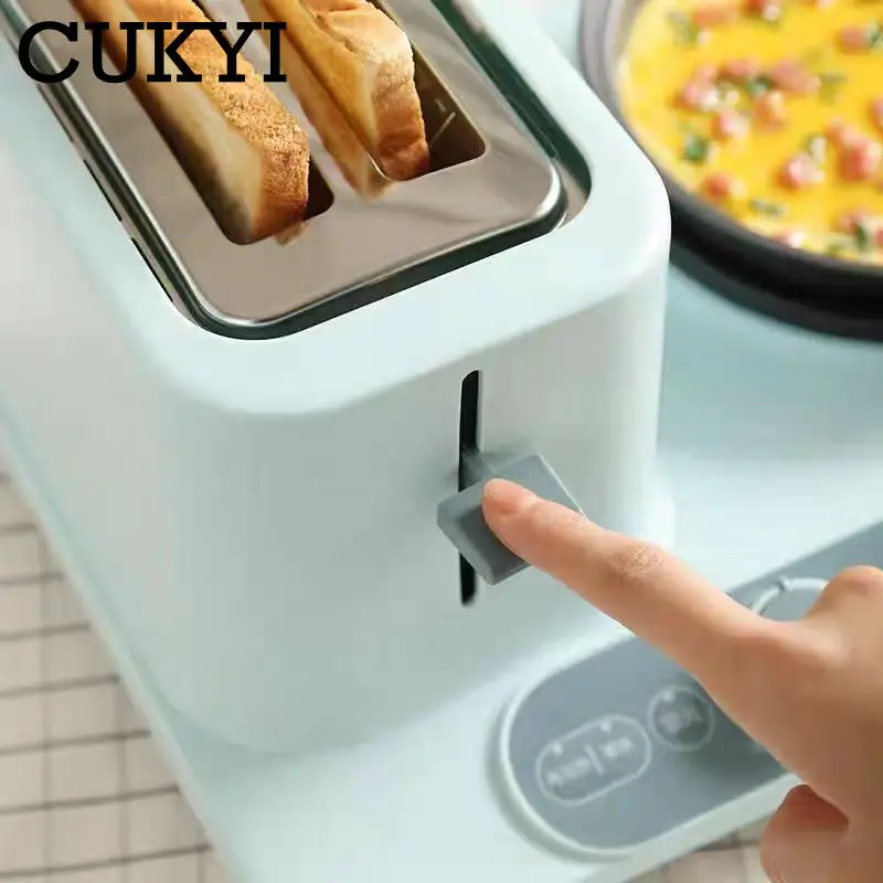 Electric bread toaster baking oven Mini multicooker sandwich bake egg boiler food steamer omelette frying pan Breakfast machine