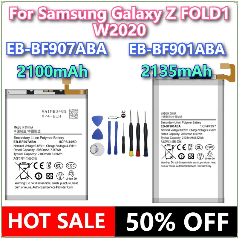

Brand New EB-BF901ABA EB-BF907ABA Mobile Phone Battery For Samsung Galaxy Z Fold 1 F9000 F907n W2020 2020 5G Battery+tools