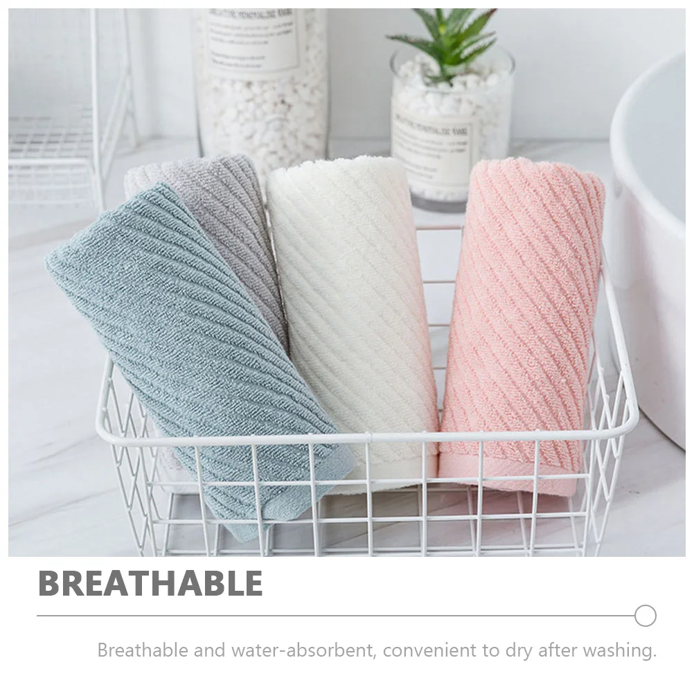 

4Pcs Pure Durable Absorbent Quick Dry Bath Cotton Face Washcloths Room Face Washing Towels Washing Towels Home Travel Use