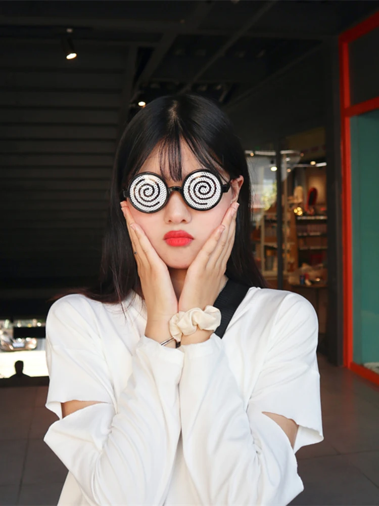 Lunettes de cosplay étourdissantes à motif vertigo, lunettes décoratives drôles, lunettes d'anime, accessoires photo, fête d'anniversaire, nouveau