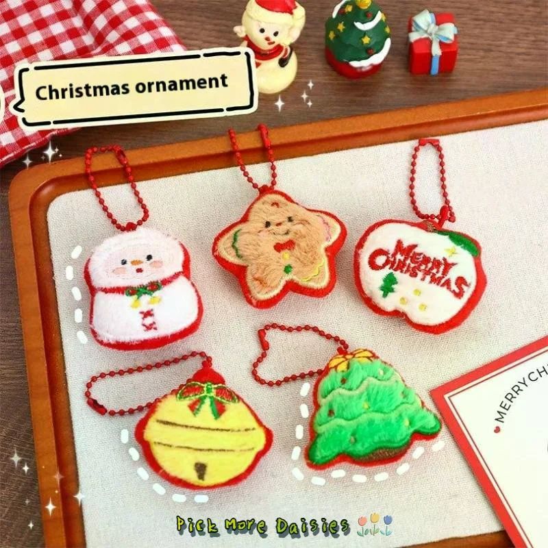 

Cartoon Christmas Plush Keychain Cute Kawaii Snowman Santa Claus Stuffed Doll Toys Backpack Pendant Ornament Accessories Gifts