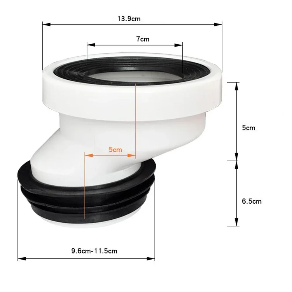 PVC Toilet Nozzles WC Connection Nozzle Connection Toilet Pipe Nozzle Drain Straight Eccentric Connect The Toilet To The Sewage