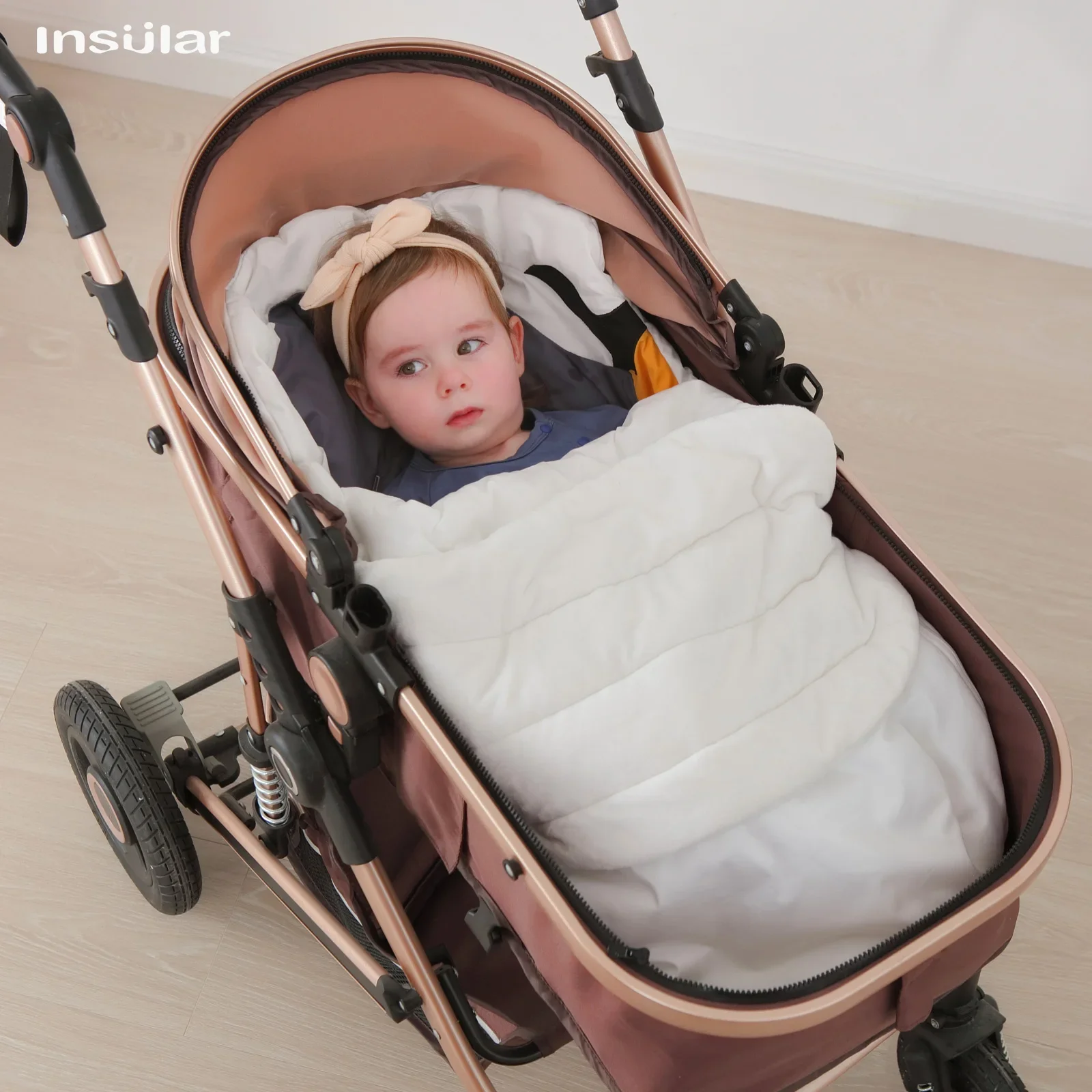 New Baby Stroller Sleeping Bag, Newborn Envelope Cotton Swaddle with Footmuff, Kids Sleepsack, Infant Sacks