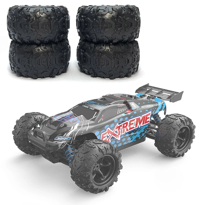 4Pcs Rubber Tire Wheel Tyre for 9300 9310 PXtoy 9300 9302 9303 9304 1/18 RC Car Spare Parts Accessories [bjve-Toy]