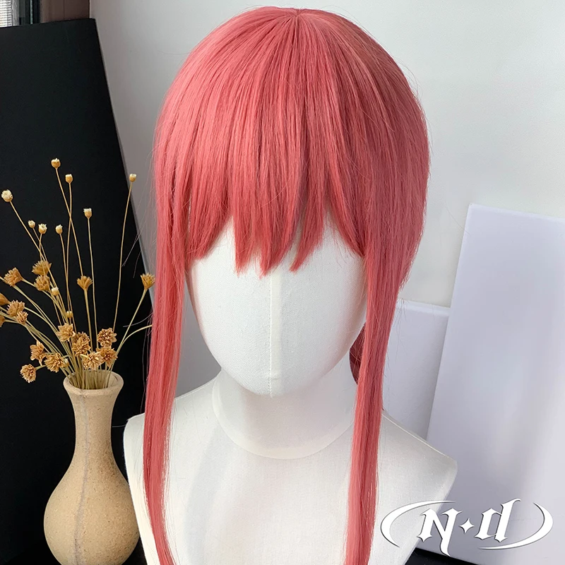 Parrucche cosplay ND Makima parrucchino motosega uomo parrucche per capelli cosplay anime sintetiche resistenti al calore per feste in costume Comic Con Coser