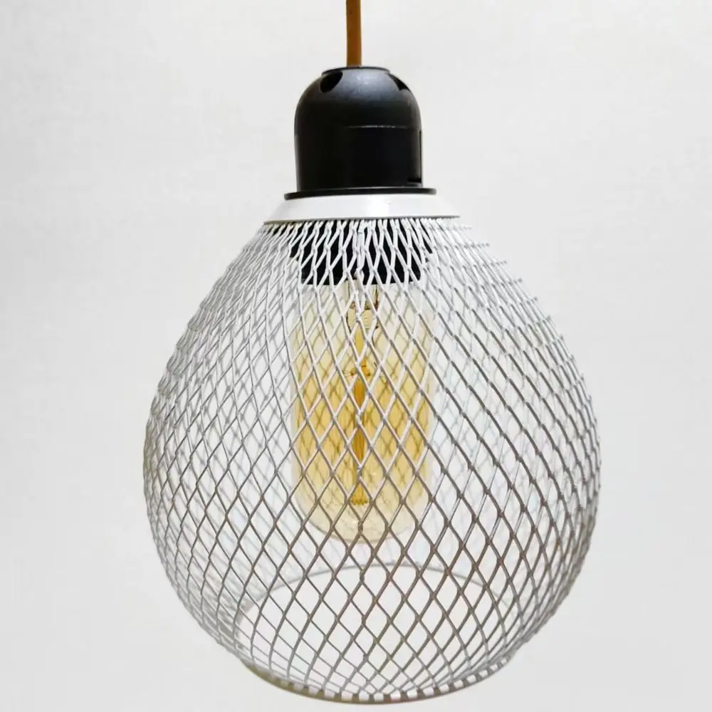 

Lighting Fixtures Iron Pendant Lamp Shade Mesh Ball Hanging Lamp Covers Creative Classic Chandelier Lampshade Shell Hot Pot Shop