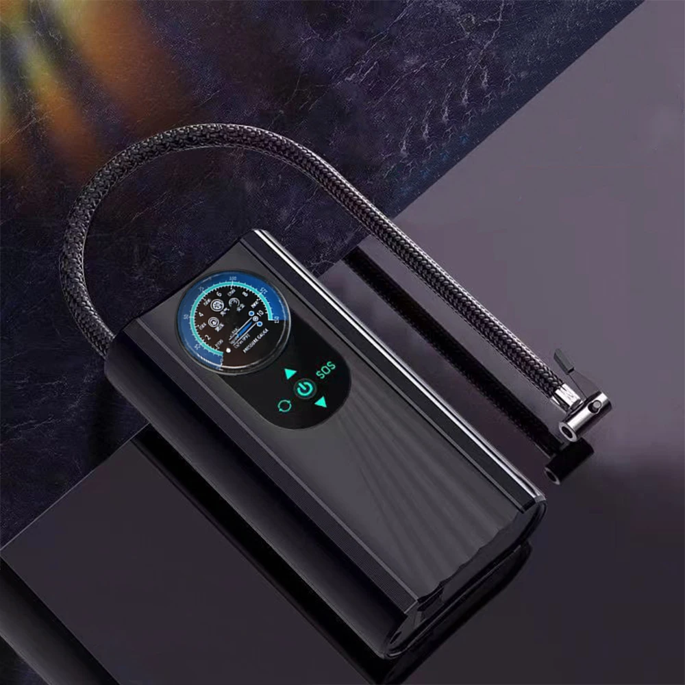 Высокоточный насос для накачивания шин мотоцикла, 12 В, электрический воздушный компрессор для мотоцикла, авто велосипеда, ручной воздушный насос для быстрой накачки