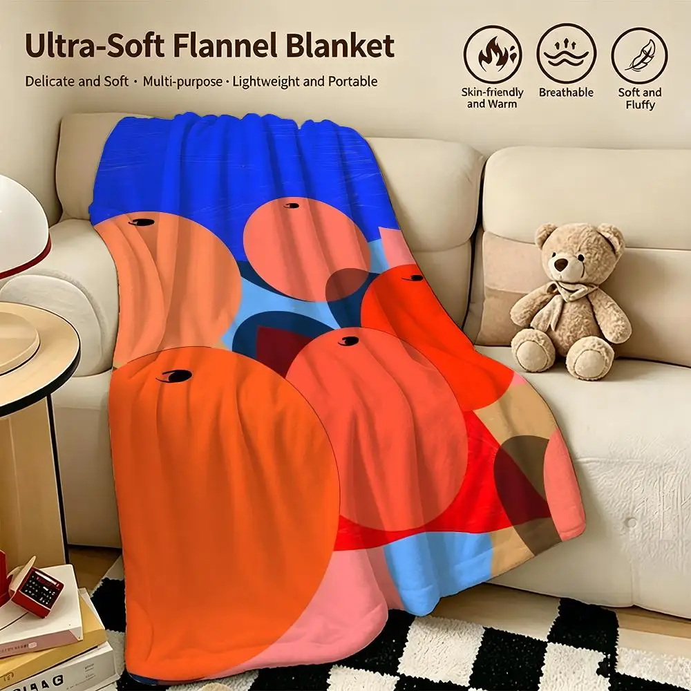 artist A-Ana Popescu-u Throw Warm Soft Flannel Blanket, Multi-use for Sofa Bed Camping Travel Nap