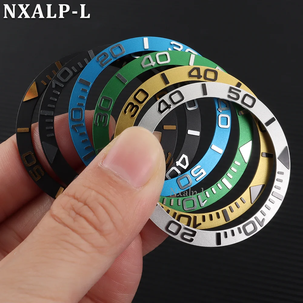 38mm Ceramic Watch Bezel Insert Sloping Watch Bezel Ring for NH35/NH36 for Rolex Water Ghost for Yacht‑Master GMT Fit 40mm Watch