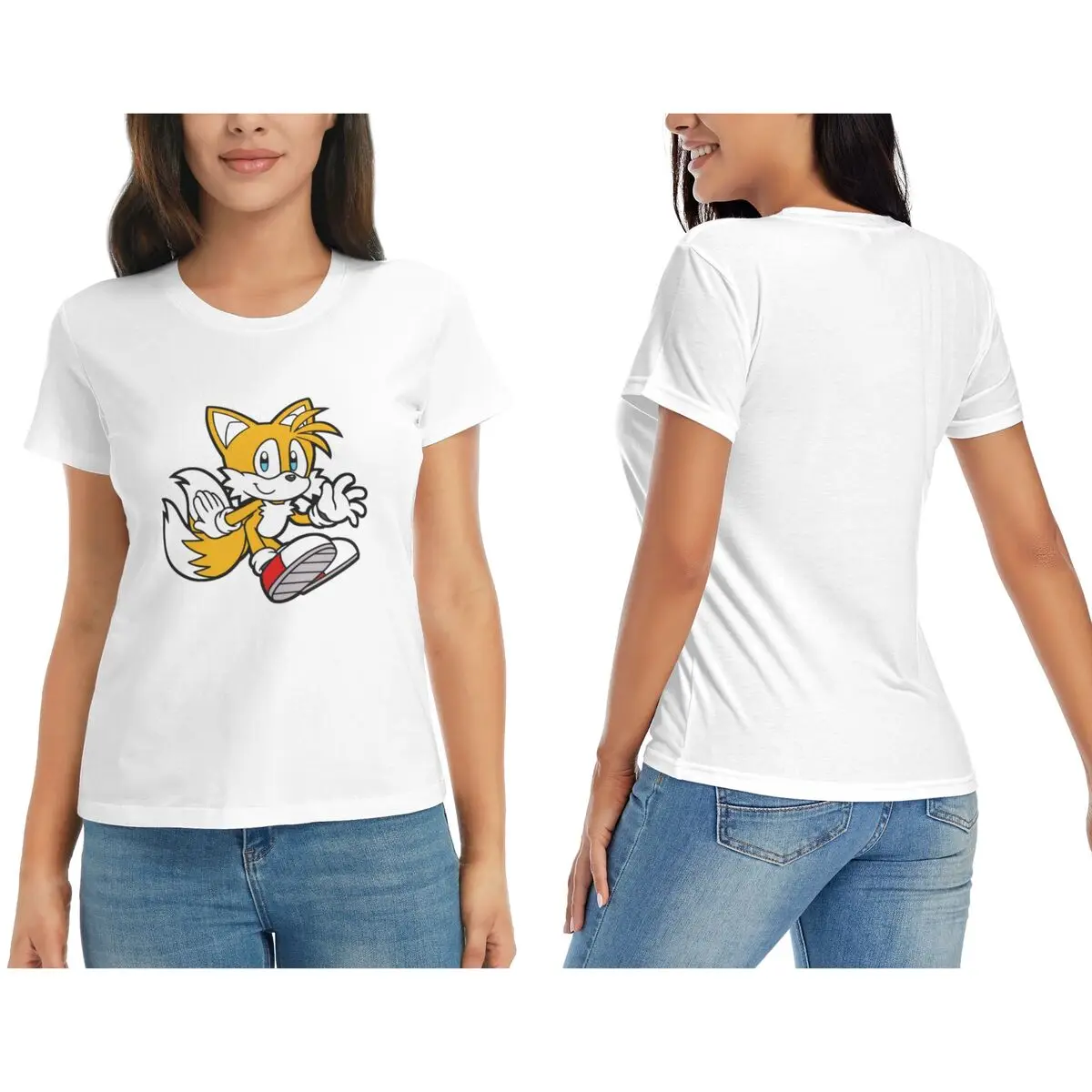 マイルズ・テイルズ・プロワー Tシャツ 女性用 クルーネック ストリートウェア Tシャツ レディース 半袖 夏服 トップス