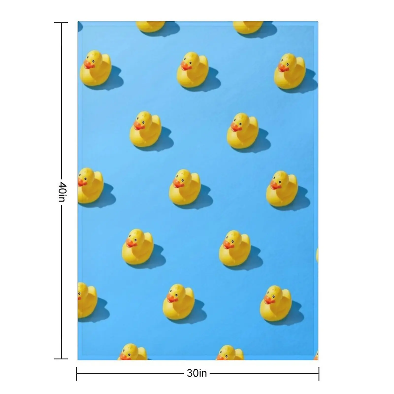 Flat Lay Creative Summer Yellow Rubber Duck Pattern High Quality Photo Throw Blanket Furry Moving Fashion Sofas Blankets