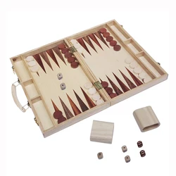 Wooden Portable Backgammon Chess Set Luxury Board Games Professional Backgammon Checkerboard Travel Family Table Game Child Gift